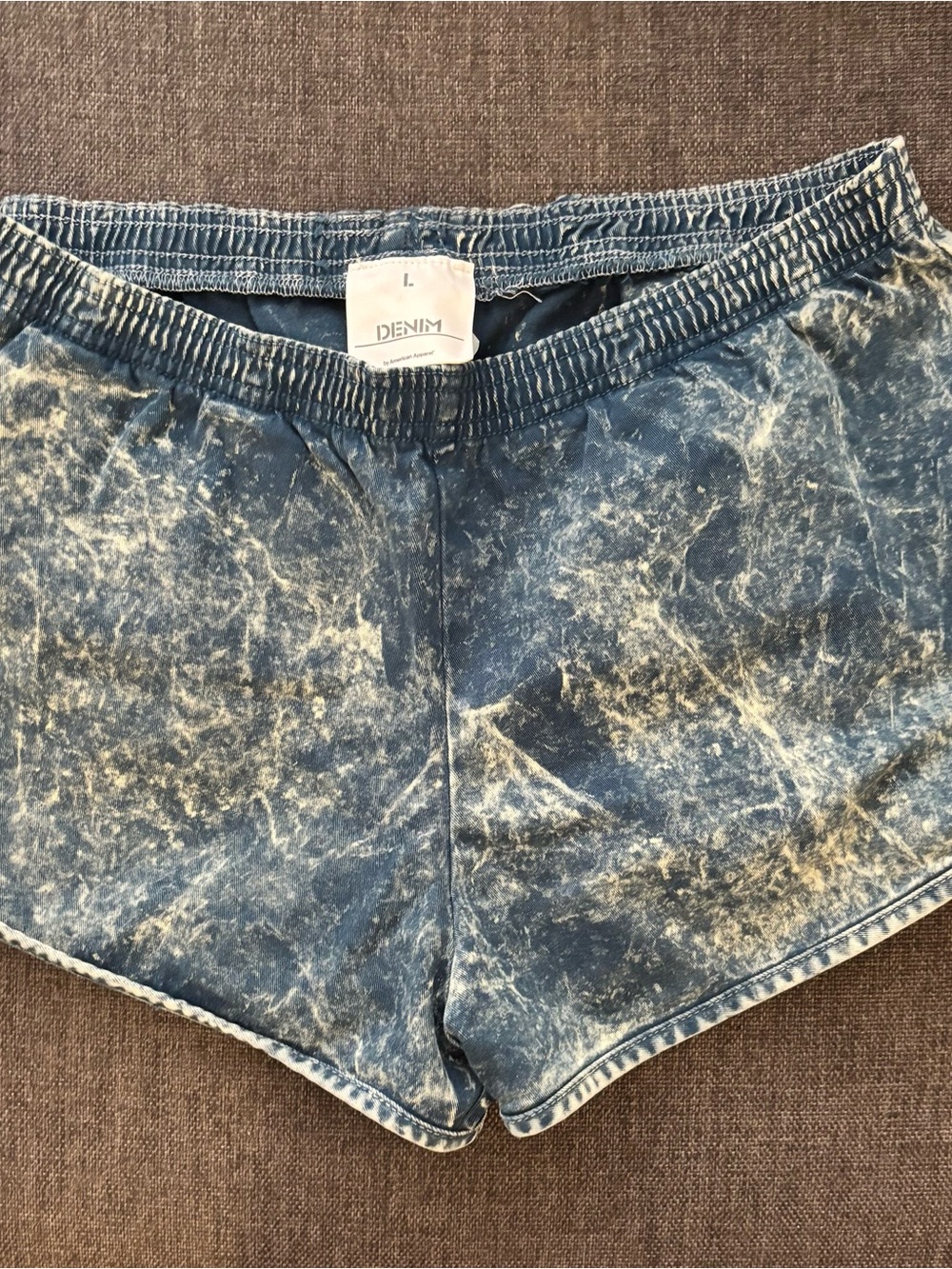American Apparel Acid Wash Blue Jean Shorts